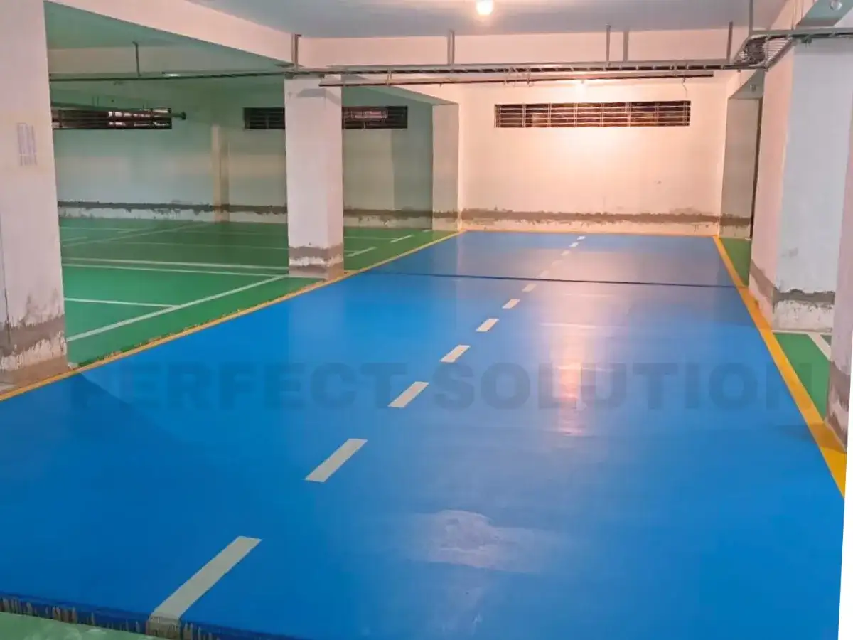 Epoxy Parking — Basement Parking