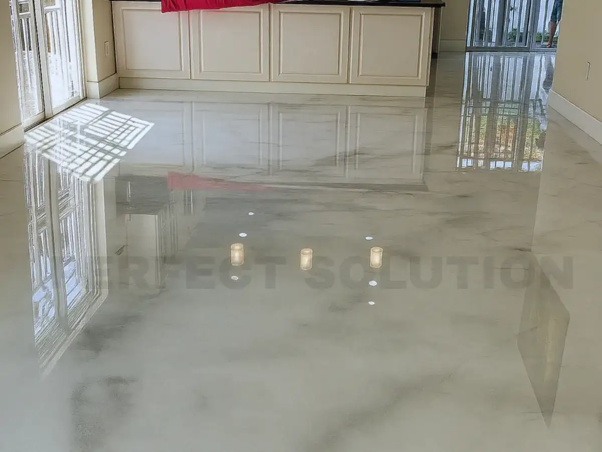 Metallic Epoxy — Gold Finish Showroom